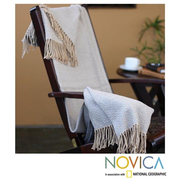 Acrylic and Alpaca Blend 'Waves' Throw (Peru) Novica Throws