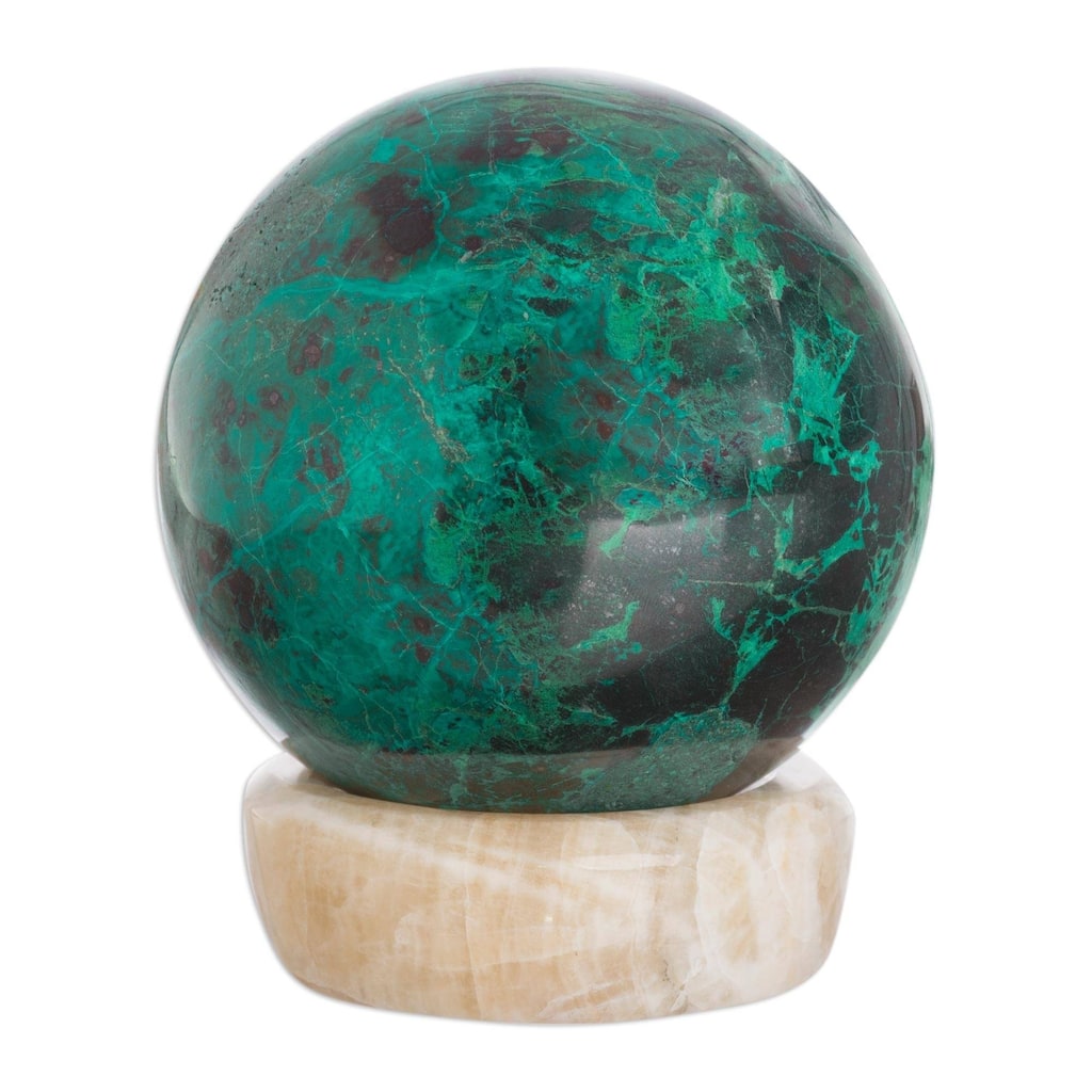 Handmade Chrysocolla Serenity Sphere (Peru)