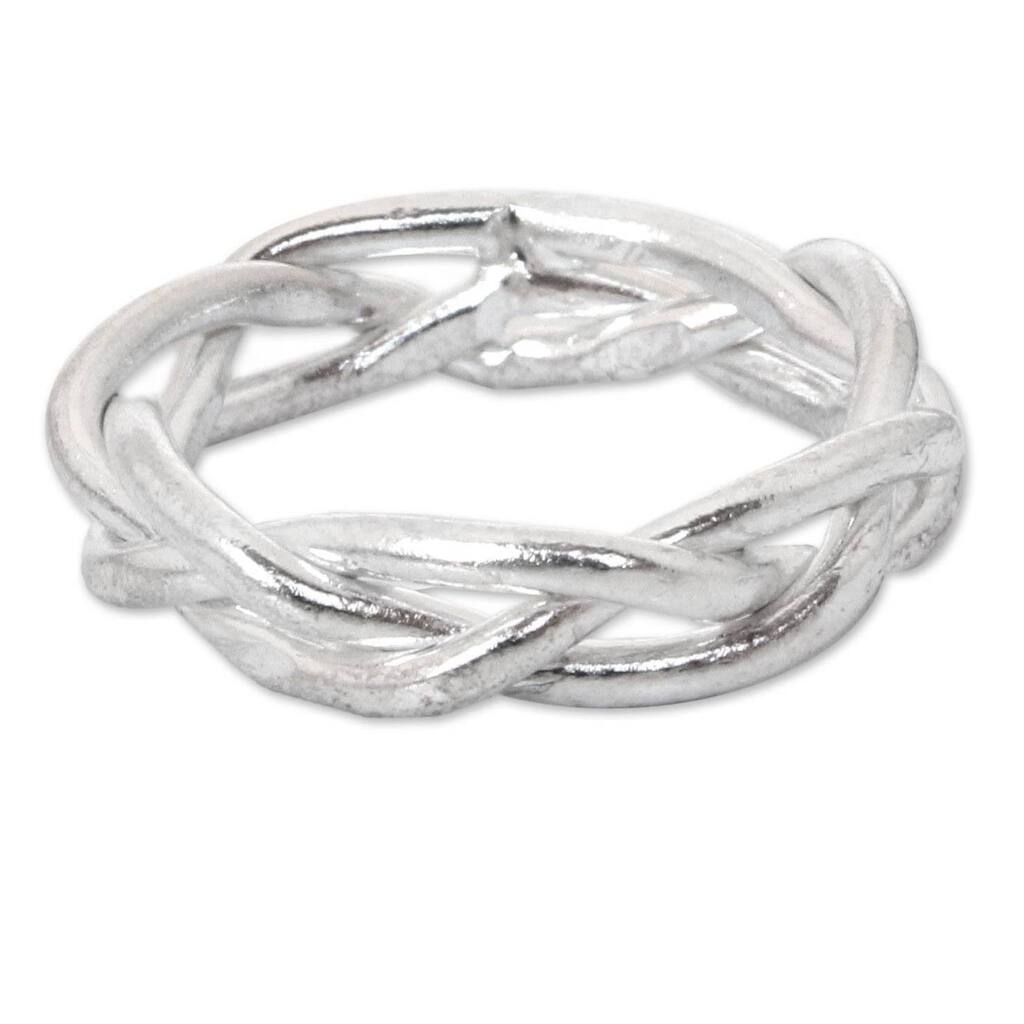 Handmade Sterling Silver 'Intertwining' Ring (Thailand)