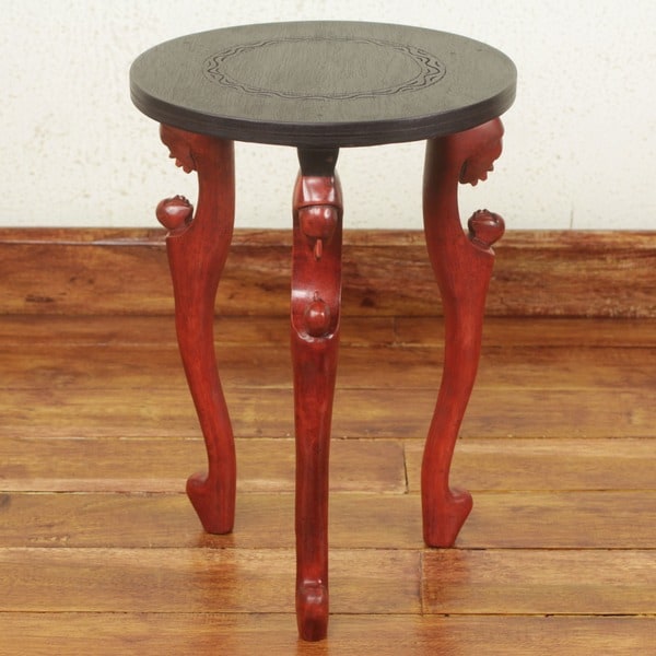 Shop Handmade Sese Wood 'African Mother' End Table (Ghana) Free