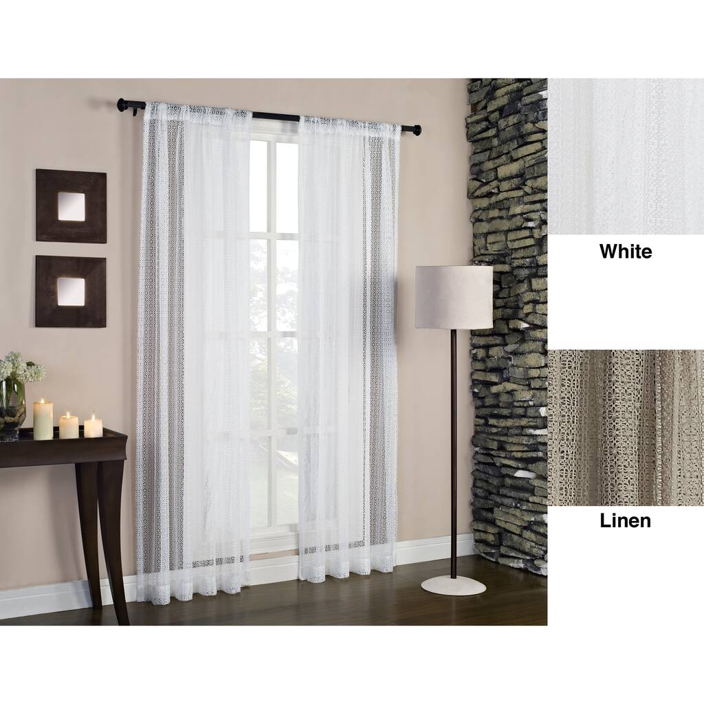 Cane Rod Pocket 84-inch Curtain Panel - 50 x 84