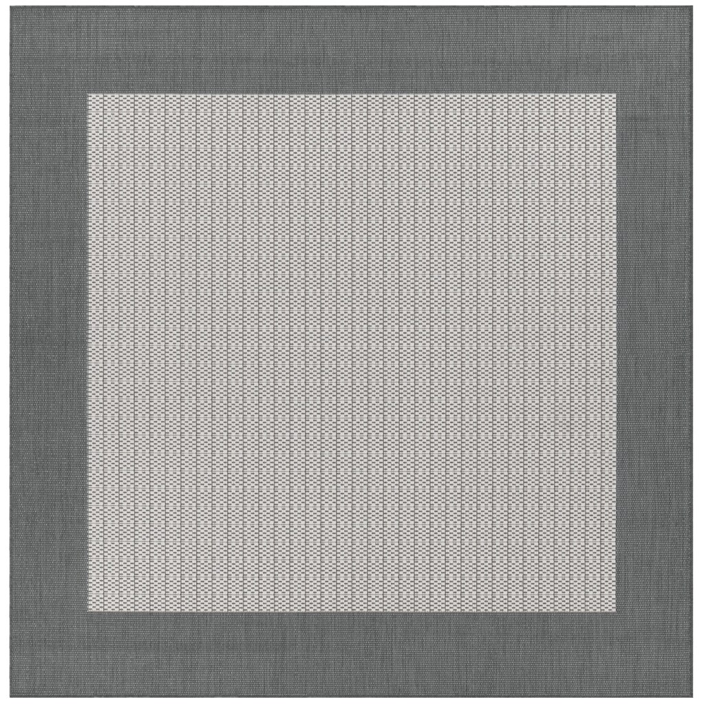 Recife Checkered Field Grey/ White Rug (86 Square)