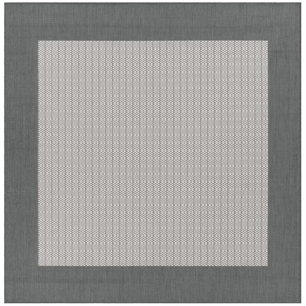 Recife Checkered Field Grey White Indoor Outdoor Square Rug 8 Recife Checkered Field Grey White Indoor Outdoor Square Rug 8 X27