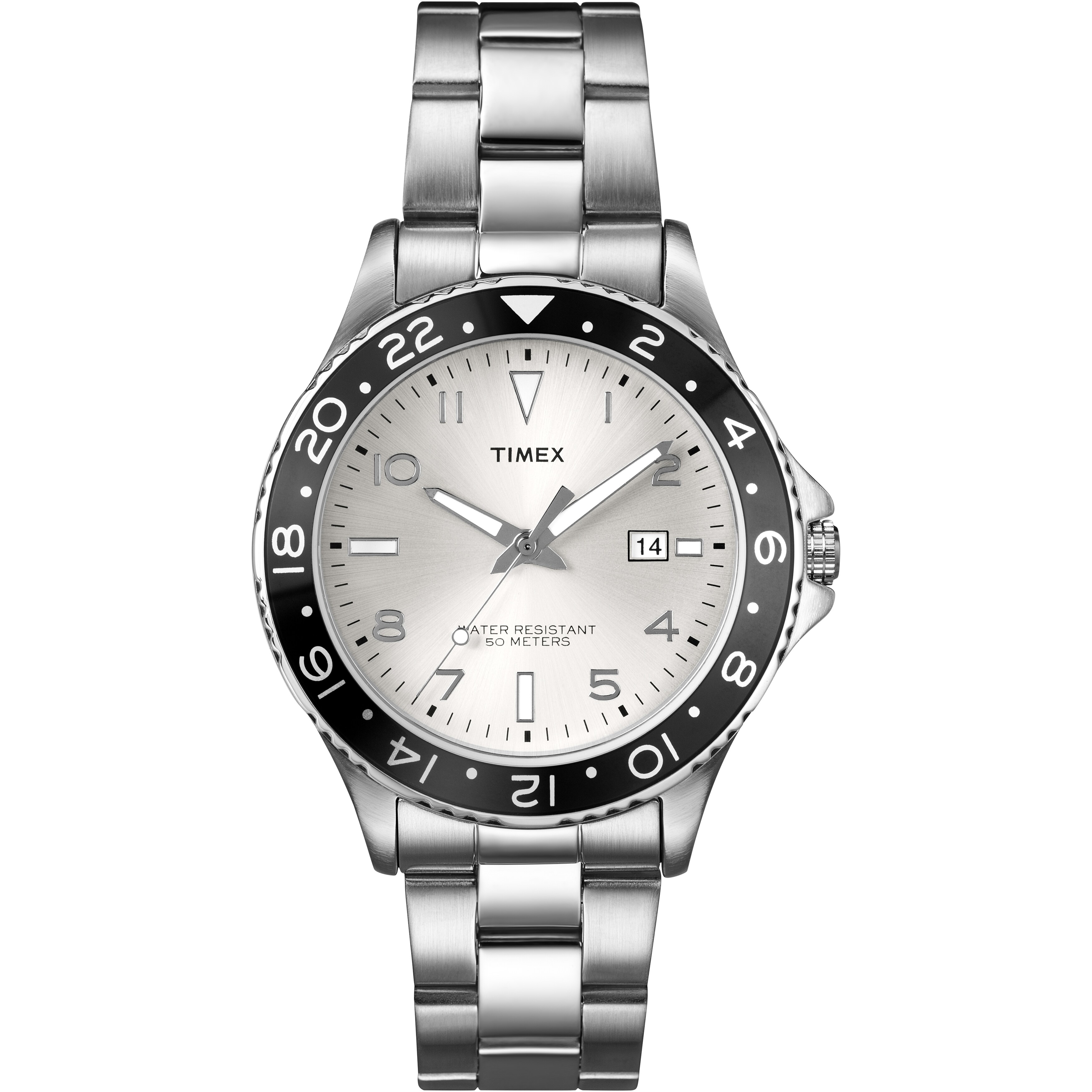 timex ameritus stainless steel chronograph