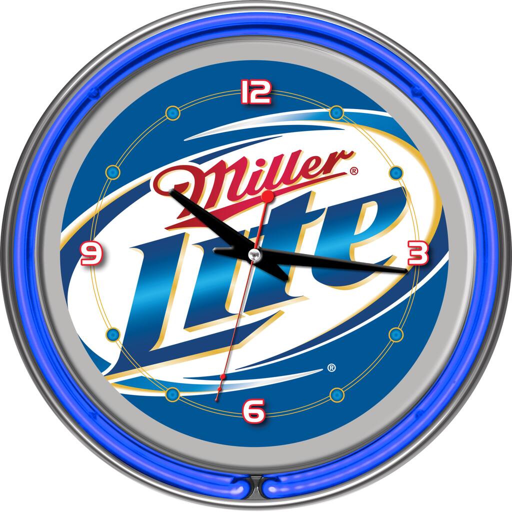 Miller Lite Neon Wall Clock