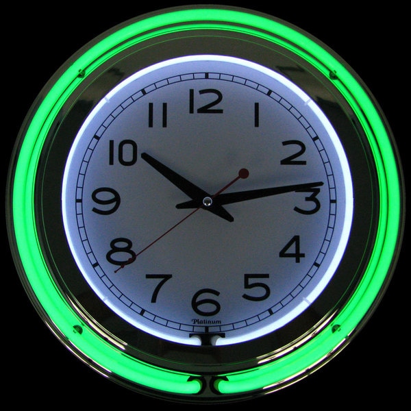 Retro Neon Wall Clock - Battery Operated Wall Clock Vintage - 14