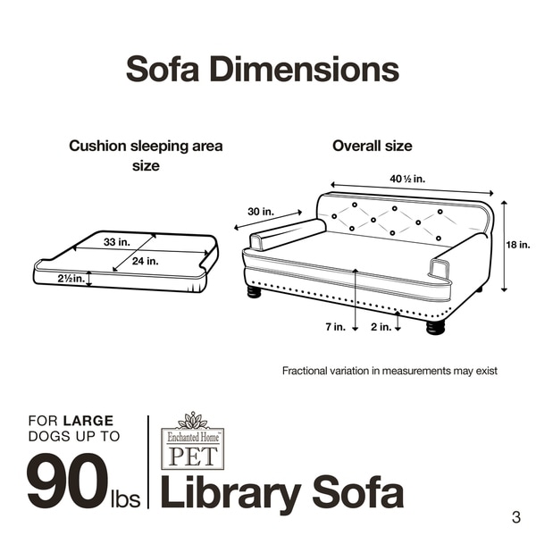 enchanted home pet library sofa dog bed