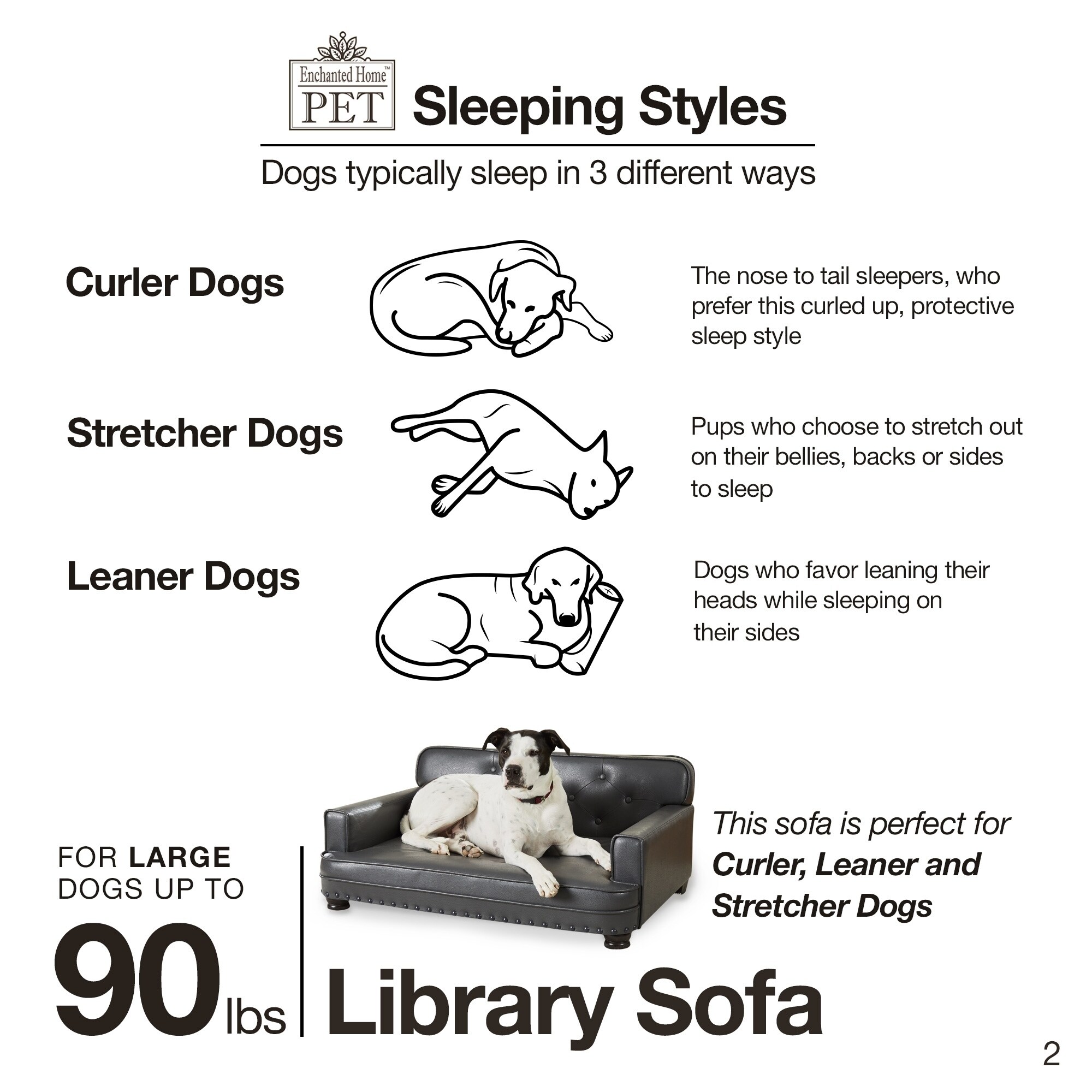 enchanted home pet library sofa dog bed