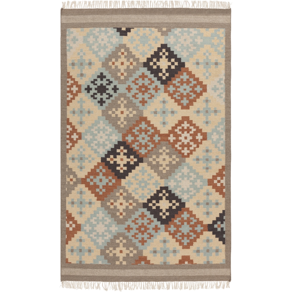 Hand woven Ayacucho Grey Southwestern Wool Flatweave Rug (36 X 56)