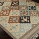 preview thumbnail 4 of 4, Hand-woven Ayacucho Grey Wool Area Rug - 2' x 3' - 2' x 3'