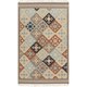 preview thumbnail 1 of 4, Hand-woven Ayacucho Grey Wool Area Rug - 2' x 3' - 2' x 3' Multi-Color - 2' x 3' - Rectangle