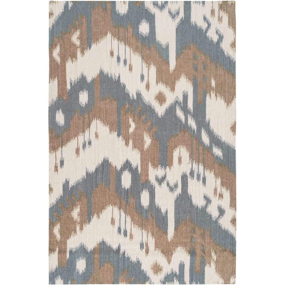 Hand woven Ikat Chimbote Natural Wool Flatweave Rug (2 X 3)