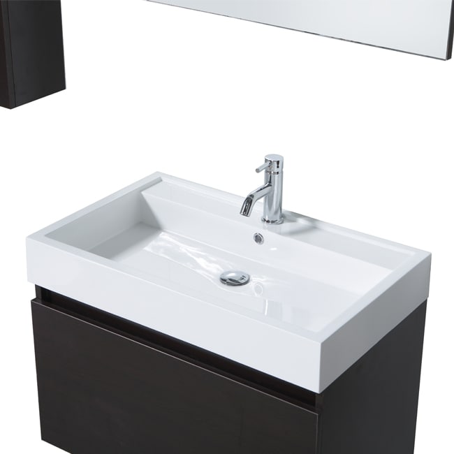 Virtu Chandler 20 inch Single sink Bathroom Vanity Set Brown Size Single Vanities