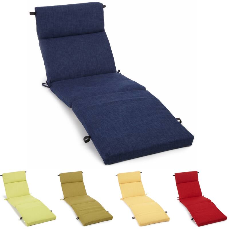 Blazing Needles 72-inch All-Weather Chaise Lounge Cushion - 72" x 24"