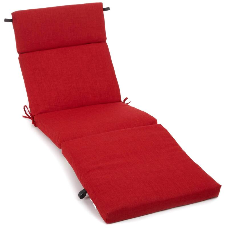 Blazing Needles 72-inch All-Weather Chaise Lounge Cushion - 72" x 24" - Papprika
