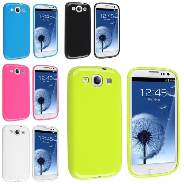 BasAcc TPU Rubber Skin Cases for Samsung Galaxy S3 (Pack of 5) BasAcc Cases & Holders