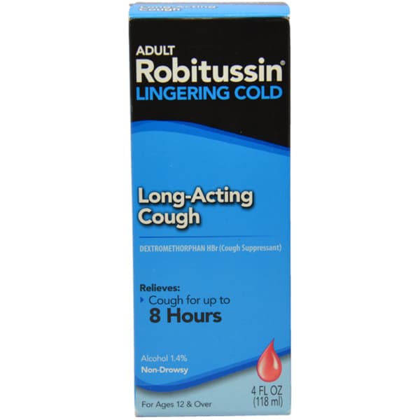 Robitussin Adult Lingering Cold Long-acting Cough Relief Liquid ...