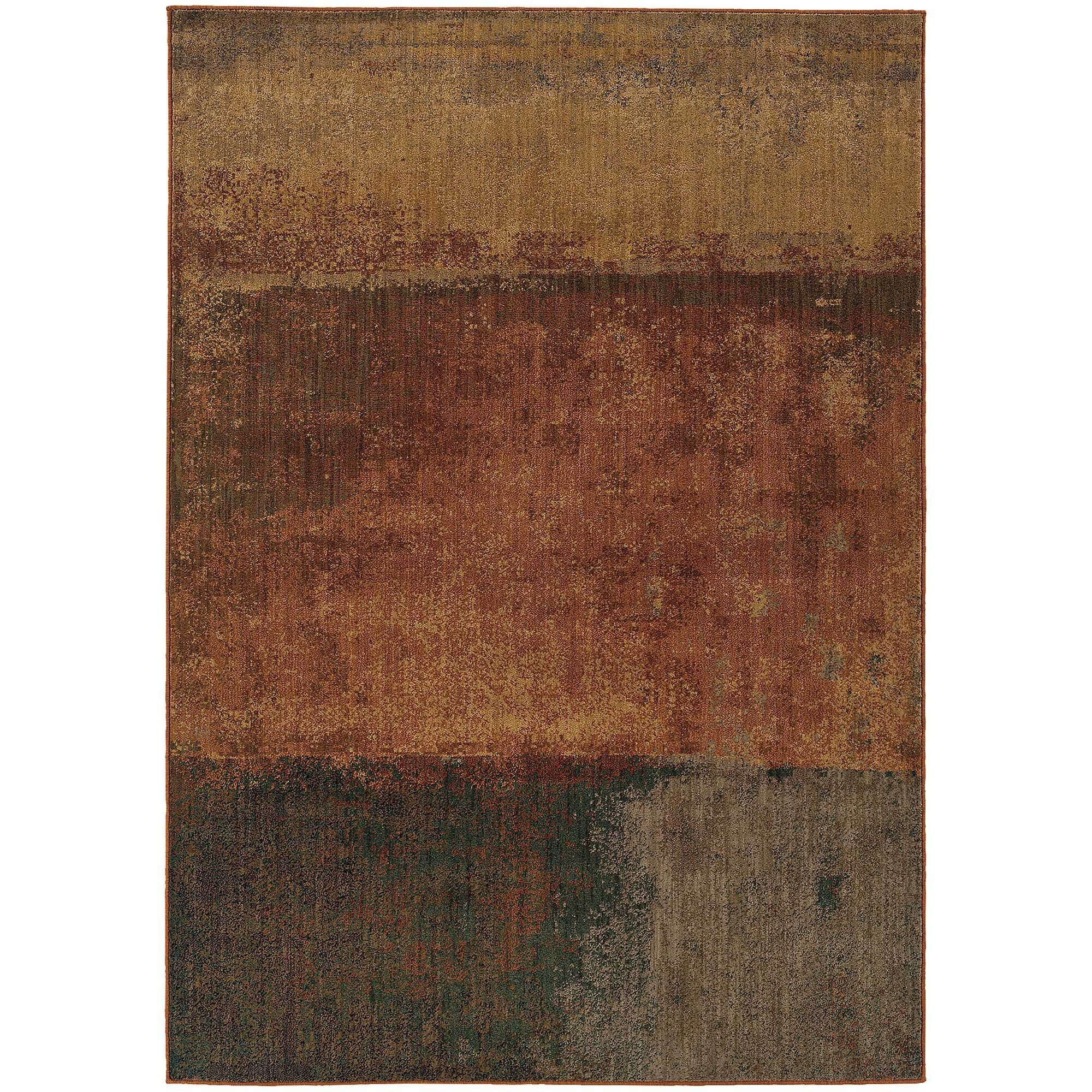 Shop Indoor Orange Multicolored Abstract Area Rug (6'7 X 9'6) 6'7 X 9