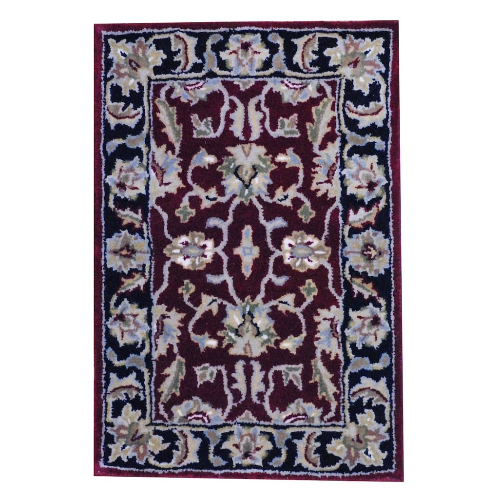 Handmade Mahal Wool Rug (India) - 2' x 3'