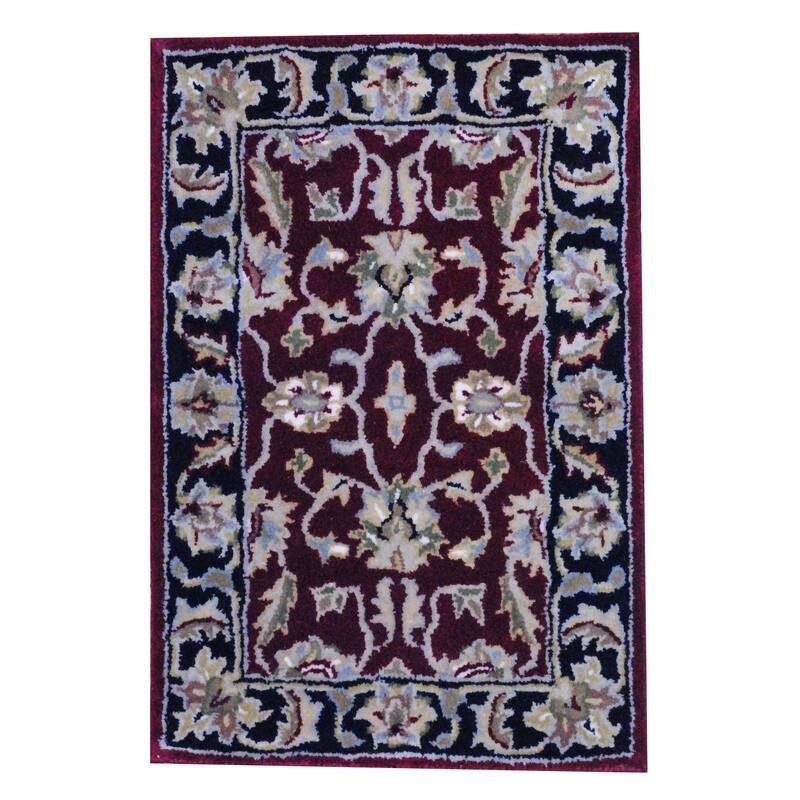 Handmade Mahal Wool Rug (India) - 2' x 3'