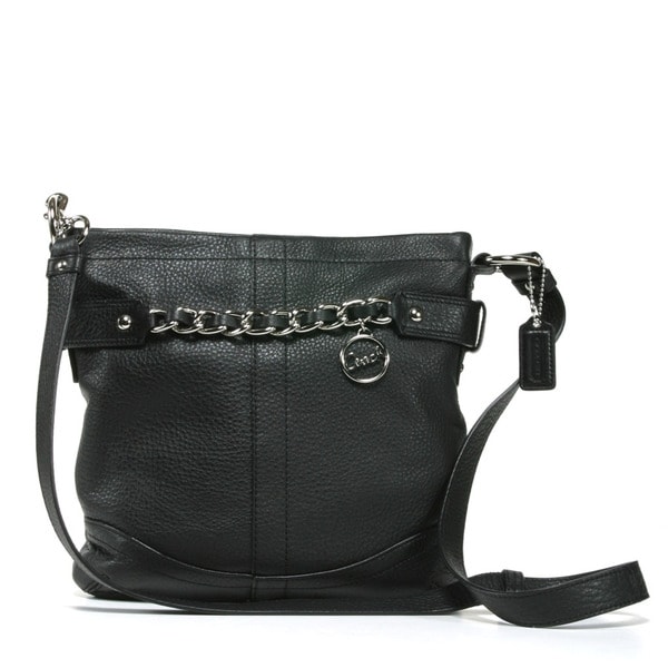 Coach Chain Strap Black Leather Crossbody Bag - Free Shipping Today - www.bagssaleusa.com - 15120275