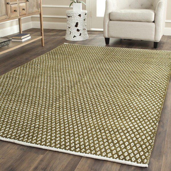 Shop Safavieh Handmade Boston Flatweave Olive Green Cotton Rug 4