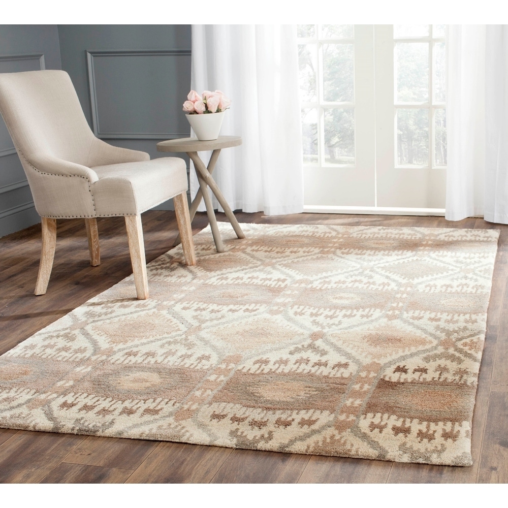 Safavieh Handmade Wyndham Natural New Zealand Wool Rug (23 X 7)