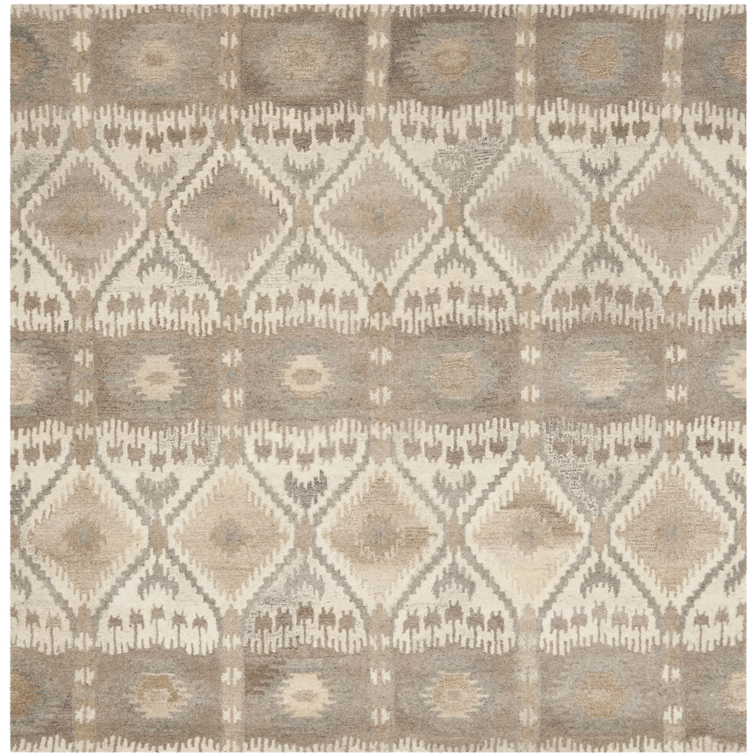 Safavieh Handmade Wyndham Natural New Zealand Wool Rug (7 Square)
