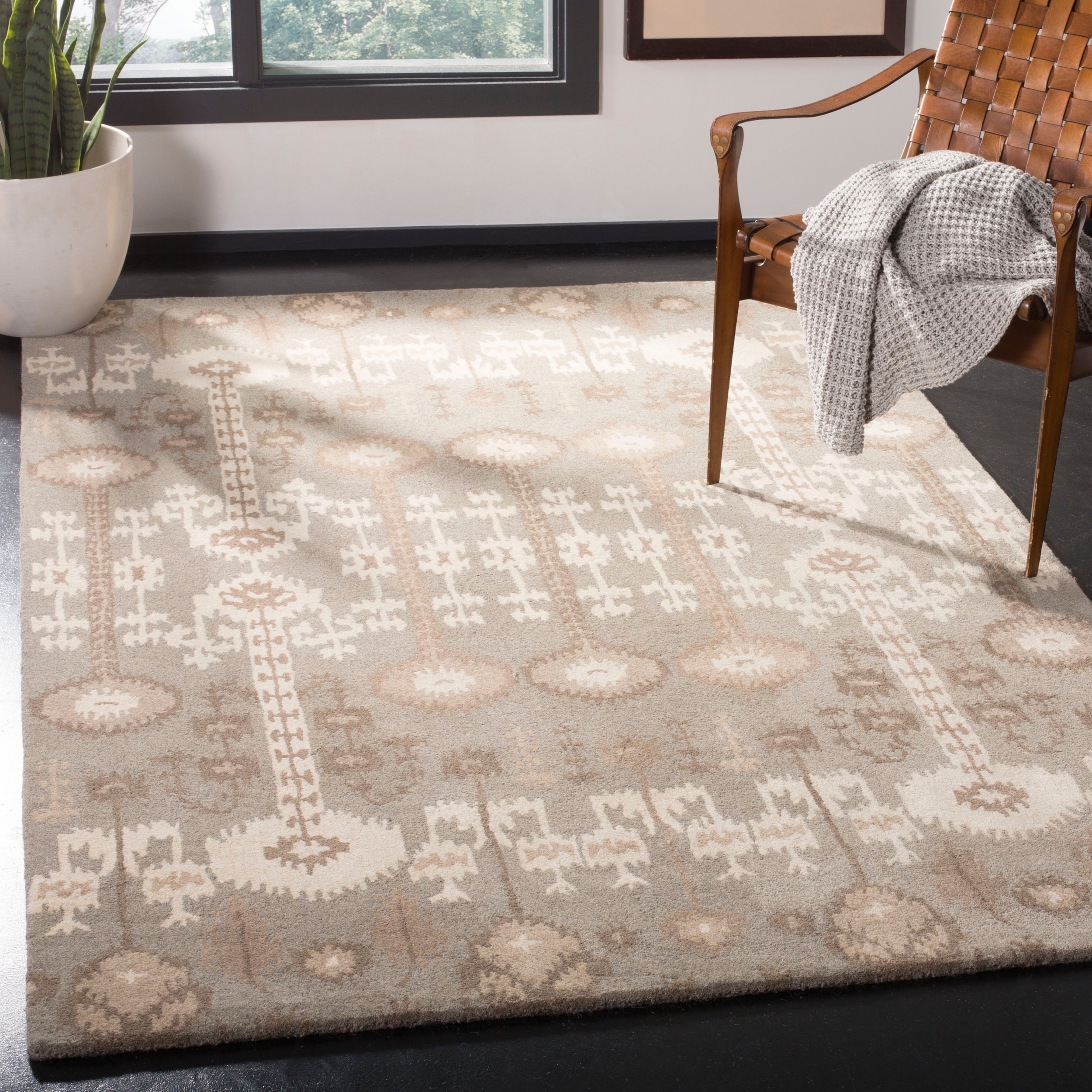 Safavieh Handmade Wyndham Natural New Zealand Wool Rug (4 X 6)