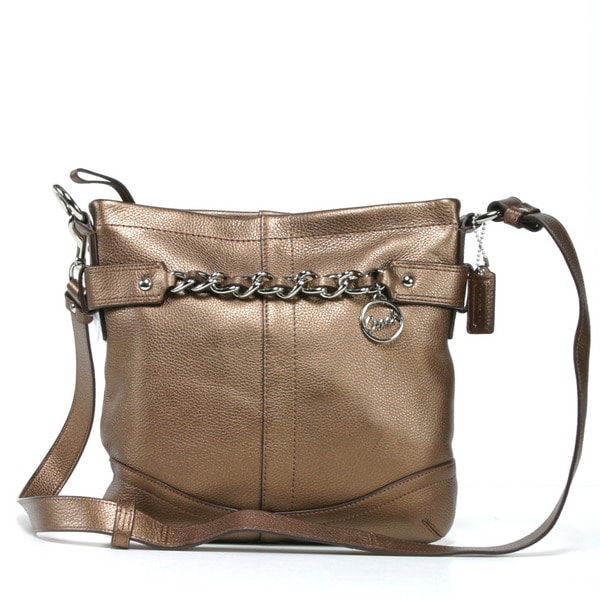 Coach Chain Strap Copper Leather Crossbody Bag - Free Shipping Today - www.waldenwongart.com - 15120278