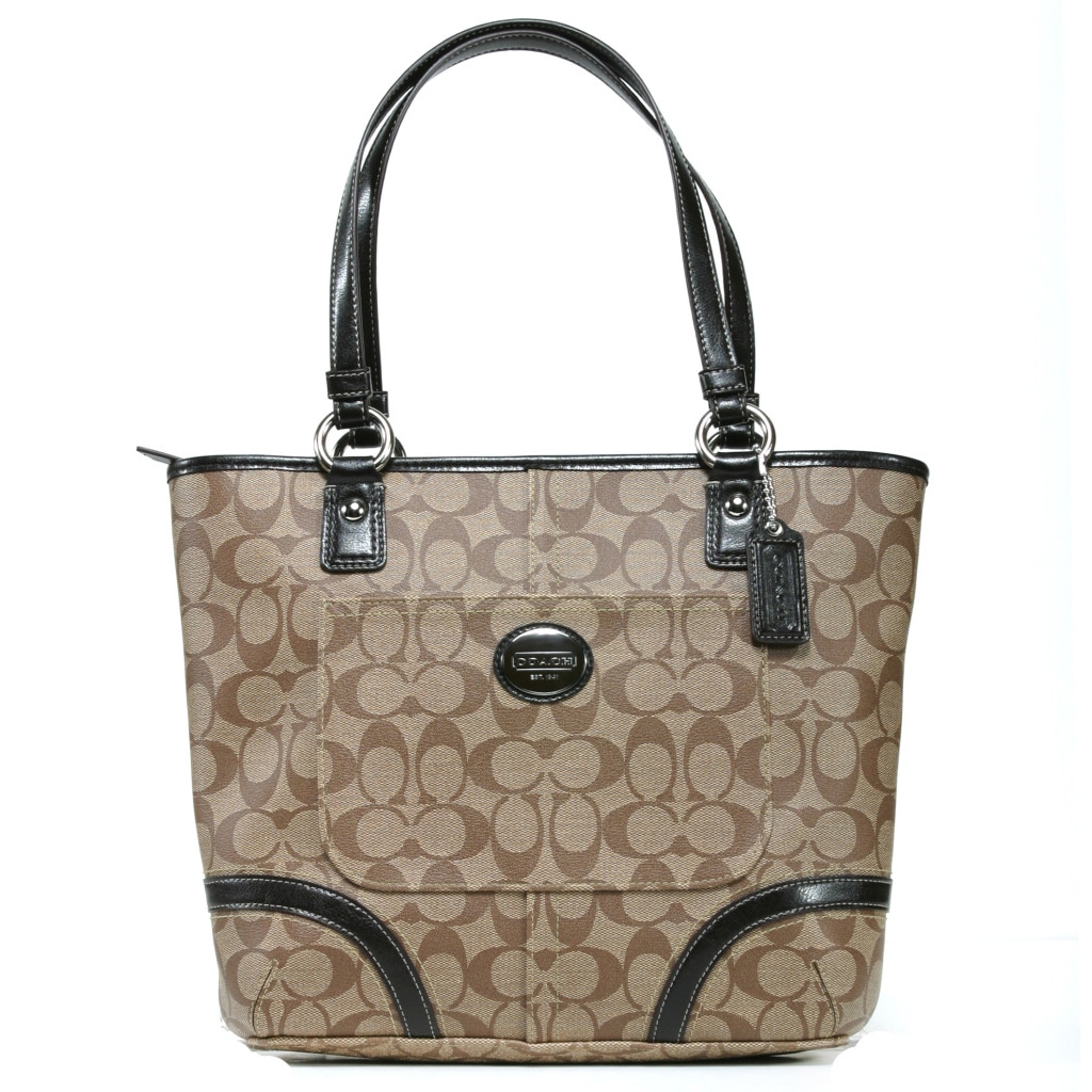 Coach Peyton Khaki Signature Printed Tote Bag Today $234.99