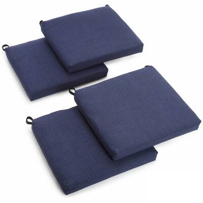 Blazing Needles 20-inch Solid Indoor/Outdoor Chair Cushion (Set of 4)