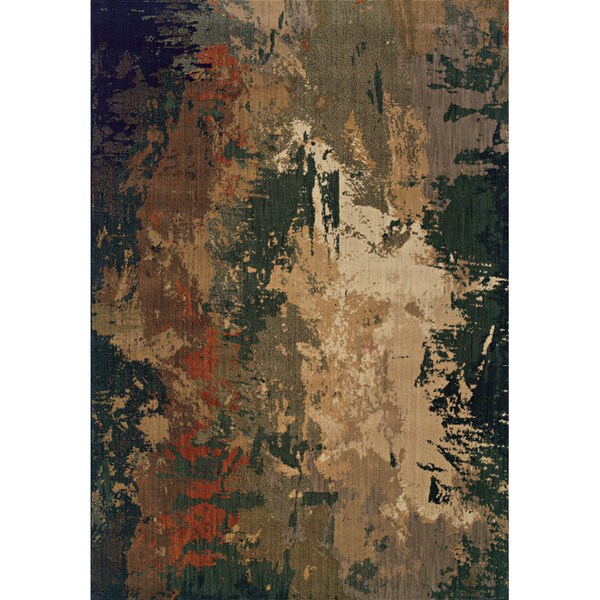 Indoor Blue/ Multi Area Rug - 5'3 x 7'6
