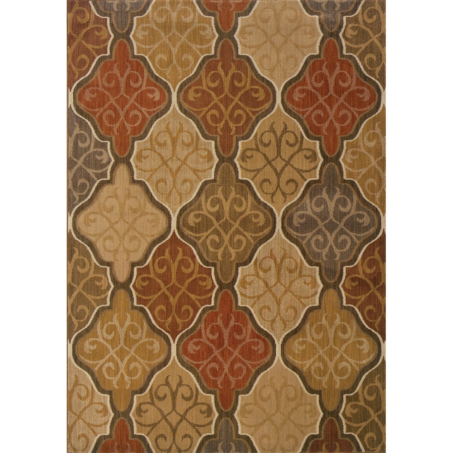 Indoor Orange/ Gold Area Rug (53 X 76)