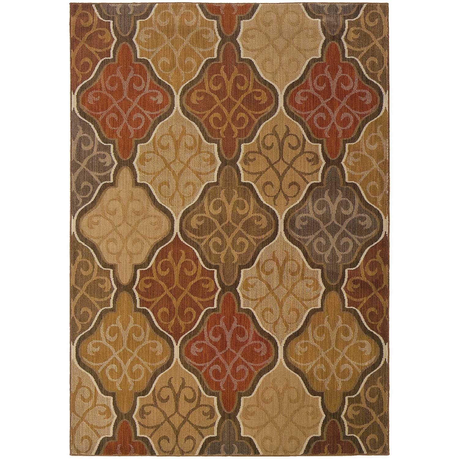 Orange/ Gold Area Rug (910 X 1210)