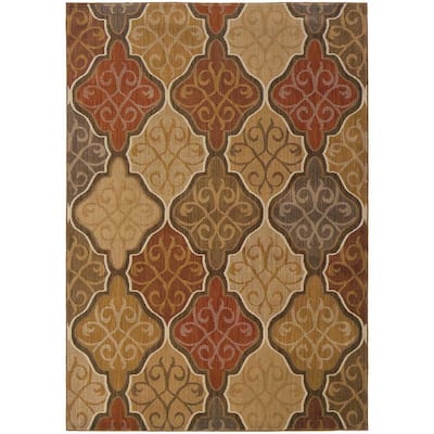 Kalinda Moroccan Lattice Panel Area Rug