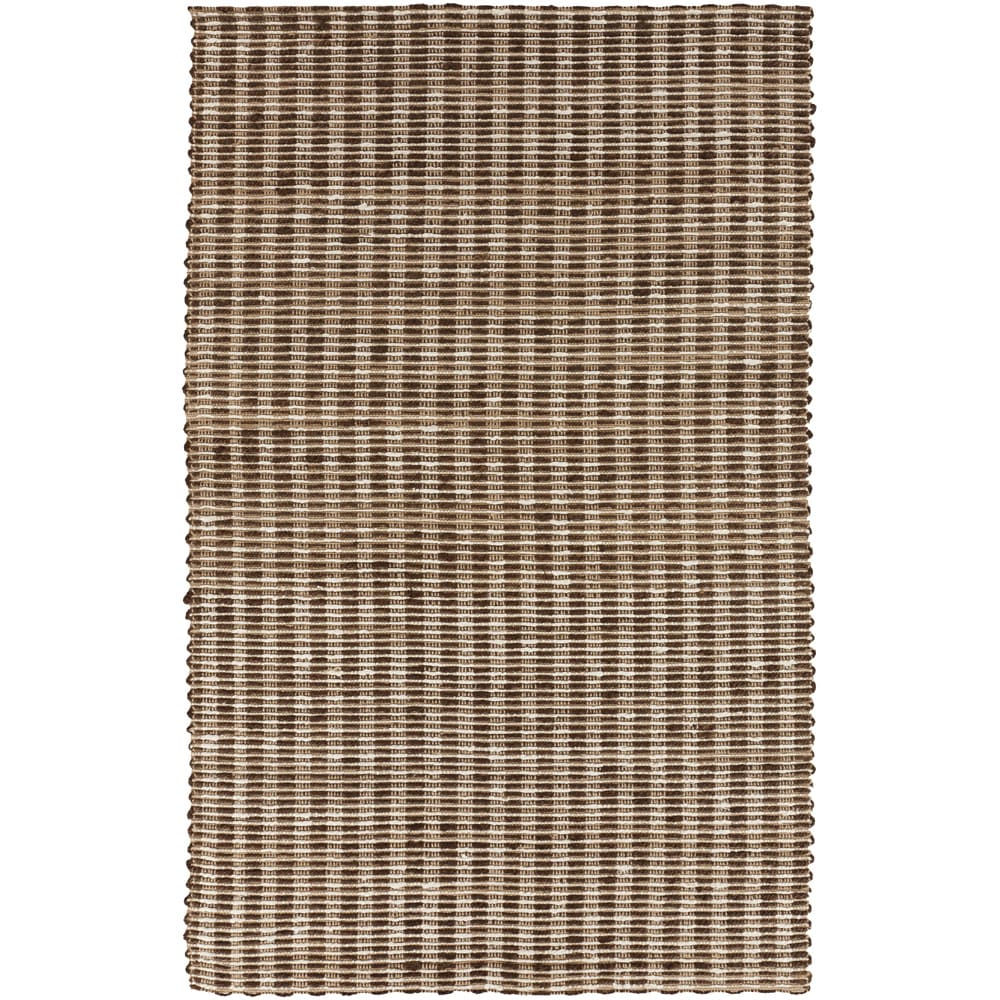 Hand woven Jute Stripe Coffee Bean Natural Fiber Rug (33 X 53)