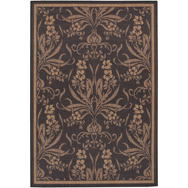 Recife Garden Cottage Black-Cocoa Indoor/Outdoor Rug - 7'6 x 10'9