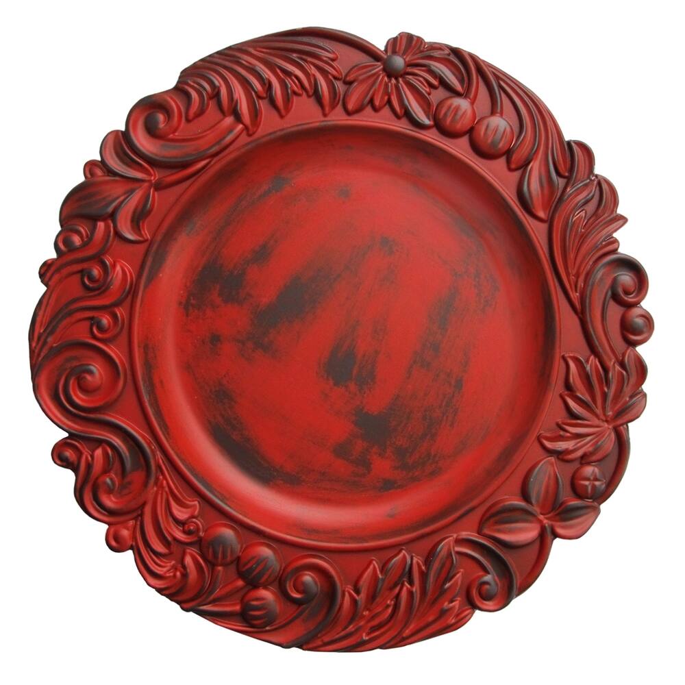 Aristocrat Red Charger Plate 14”