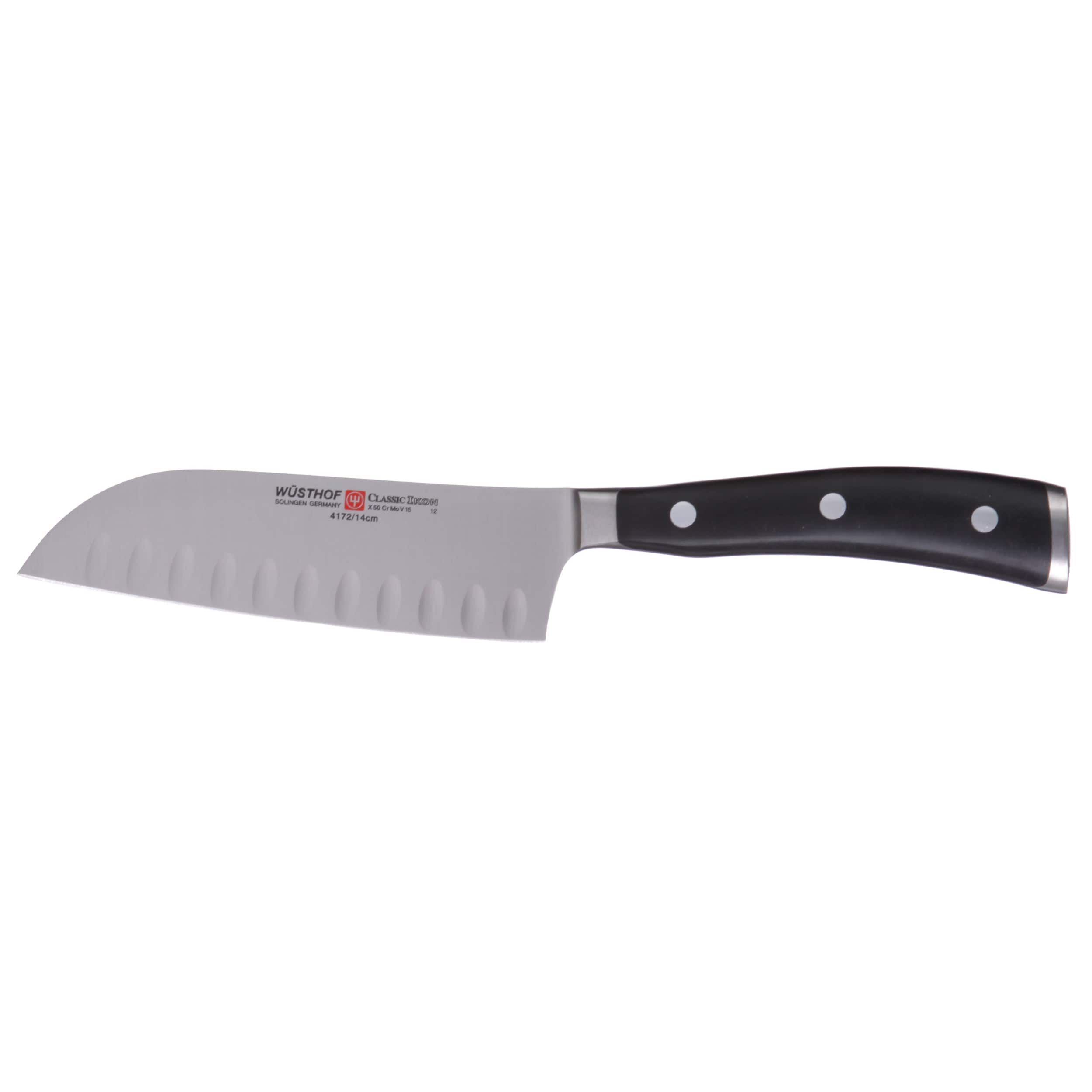 Wusthof Classic Ikon 5 Serrated Utility Knife Black - Blade HQ