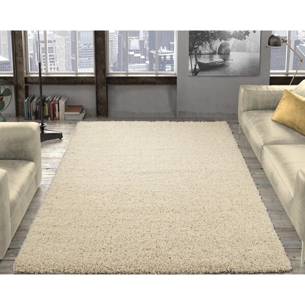 Ottomanson Cozy Contemporary Shag Area Rug