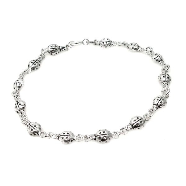 Ladybug bracelet silver Clearance