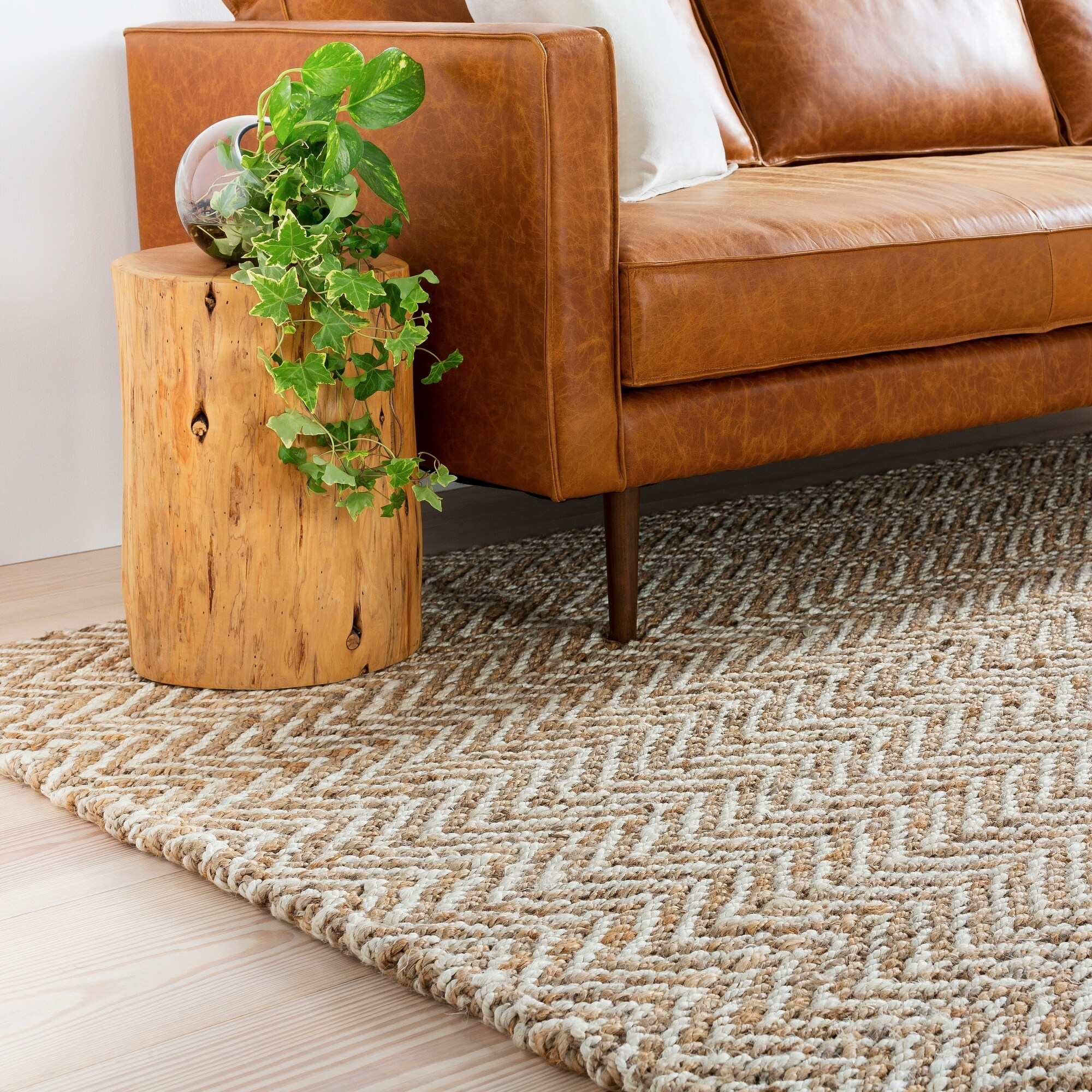 Hand Woven Wheat Jute Tan Natural Fiber Chevron Area Rug 5 Jute Tan Natural Fiber Chevron Area Rug