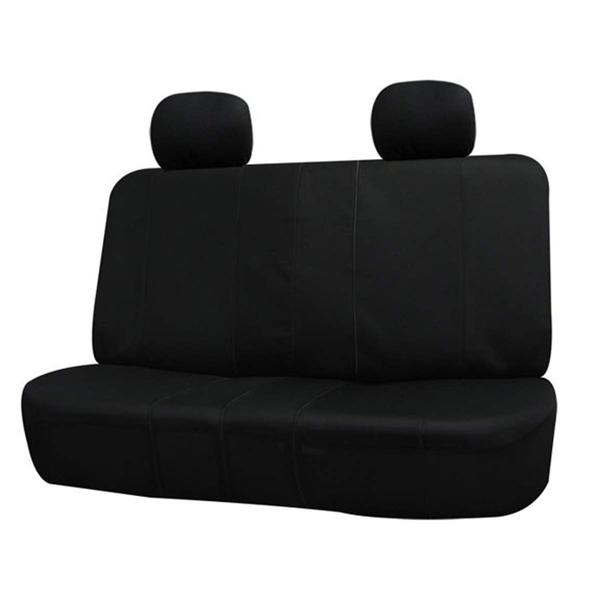 FH Group Black Cloth Universal Split Bench Cover FH Group Car Seat Covers