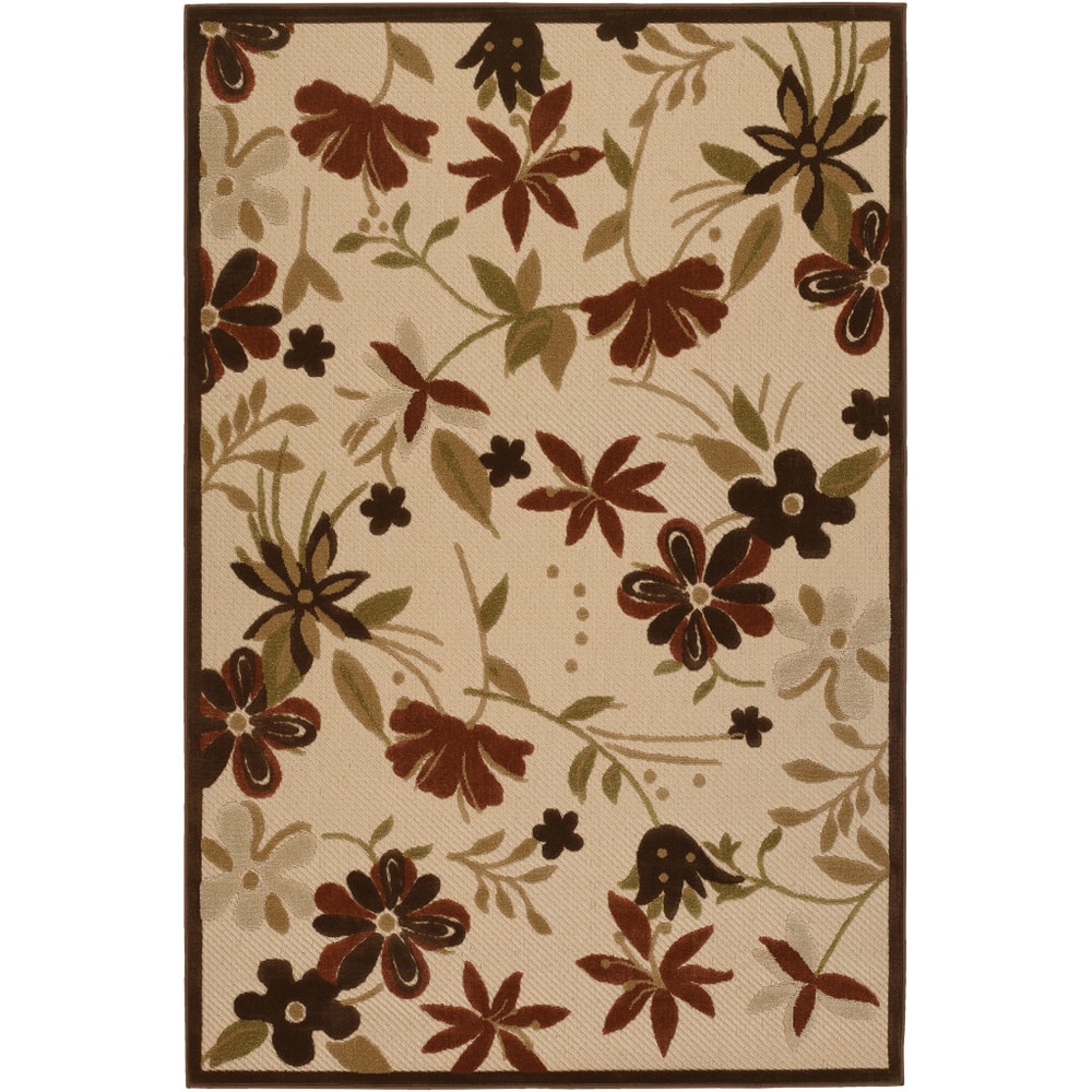 Couristan Urbane Botanical Garden Sand-Terracotta Indoor/ Outdoor Area Rug