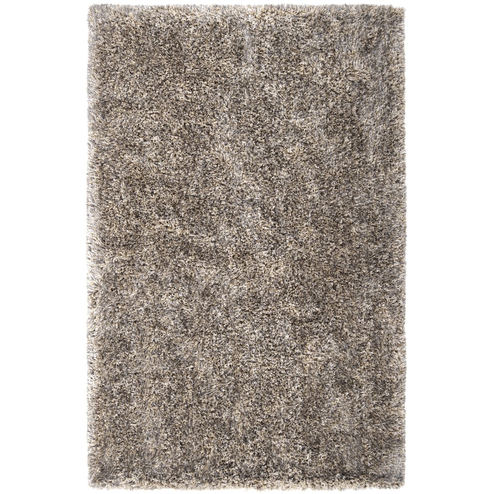 Hand woven Grey Plush Shag Rug (8 X 11)