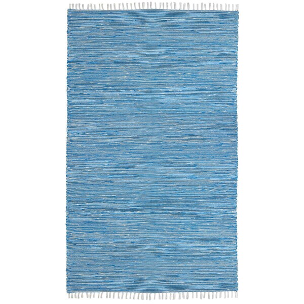 Aqua Reversible Chenille Flat Weave Rug (5' x 8') - Free Shipping Today ...