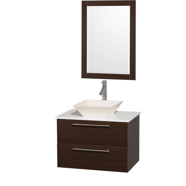 Wyndham Collection Amare Espresso 30inch Single Bathroom Vanity with