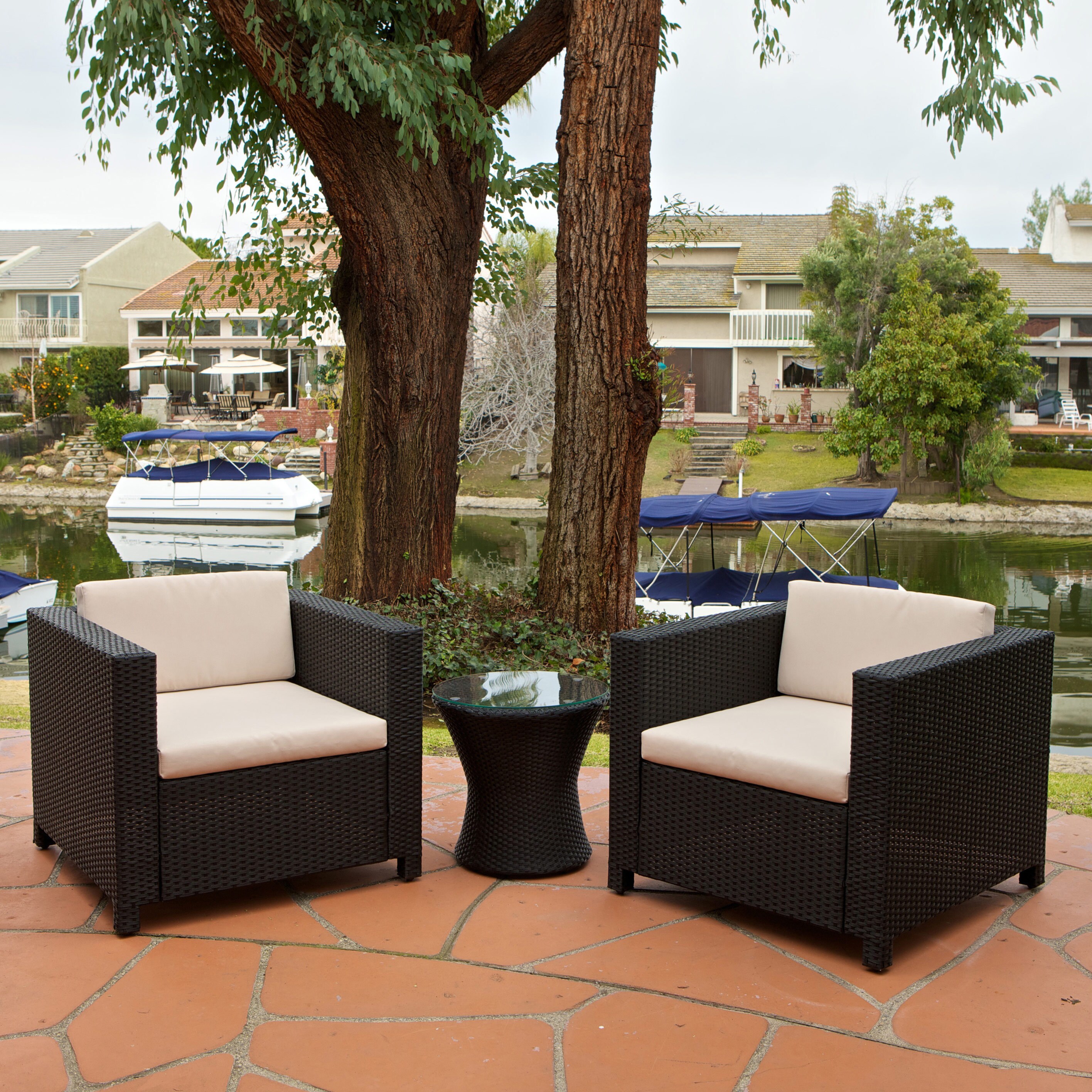 Bahamas Outdoor Club Chairs with Tan Cushions (Set of 2) Today $469