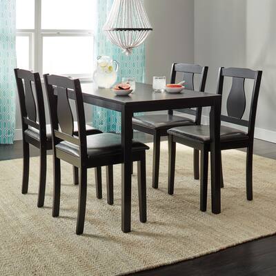 Simple Living Black 5-piece Kaylee Black Dining Set